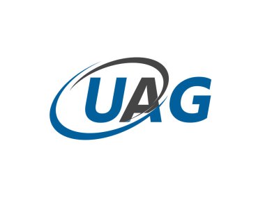 UAG ilk harf logo tasarımı, vektör şablonu
