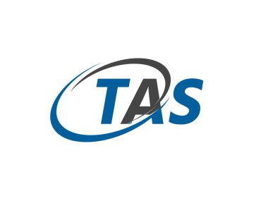 TAS ilk harf logo tasarımı, vektör şablonu