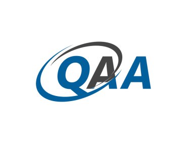 QAA ilk harf logo tasarımı, vektör şablonu