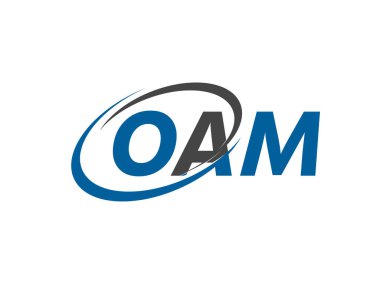 OAM ilk harf logo tasarımı, vektör şablonu