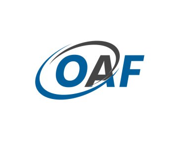 OAF ilk harf logo tasarımı, vektör şablonu