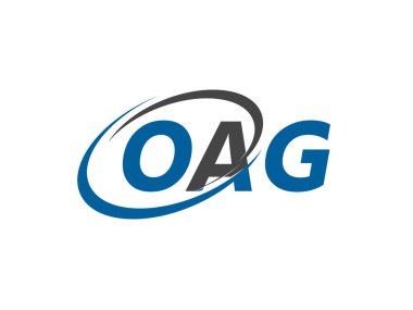 OAG ilk harf logo tasarımı, vektör şablonu