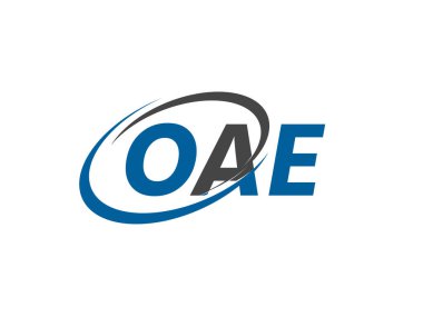 OAE ilk harf logo tasarımı, vektör şablonu
