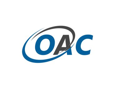 OAC ilk harf logo tasarımı, vektör şablonu