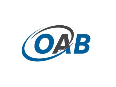 OAB ilk harf logo tasarımı, vektör şablonu
