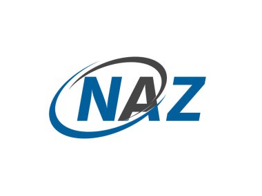 NAZ ilk harf logo tasarımı, vektör şablonu