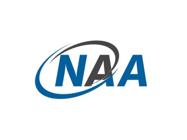 NAA ilk harf logo tasarımı, vektör şablonu
