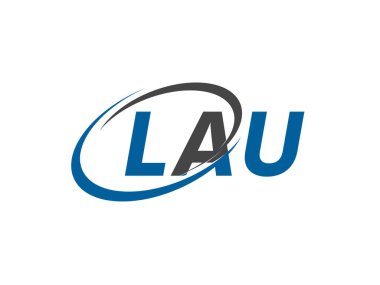 LAU ilk harf logo tasarımı, vektör şablonu
