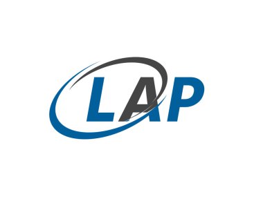 LAP ilk harf logo tasarımı, vektör şablonu