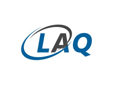 LAQ ilk harf logo tasarımı, vektör şablonu