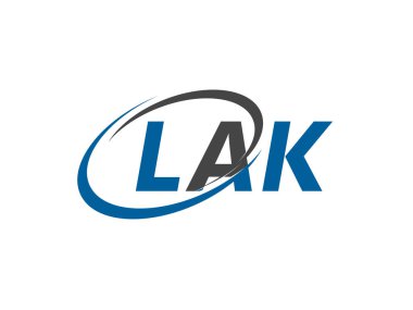 LAK ilk harf logo tasarımı, vektör şablonu