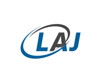 LAJ ilk harf logo tasarımı, vektör şablonu