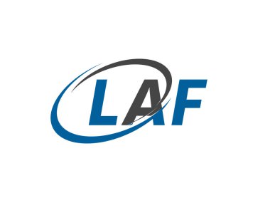 LAF ilk harf logo tasarımı, vektör şablonu