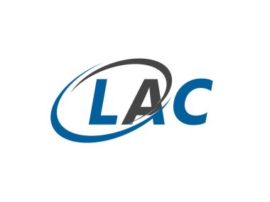 LAC ilk harf logo tasarımı, vektör şablonu