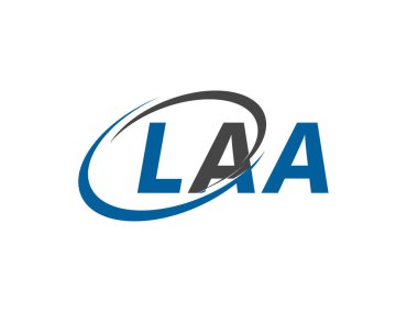 LAA ilk harf logo tasarımı, vektör şablonu