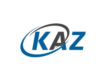 KAZ ilk harf logo tasarımı, vektör şablonu