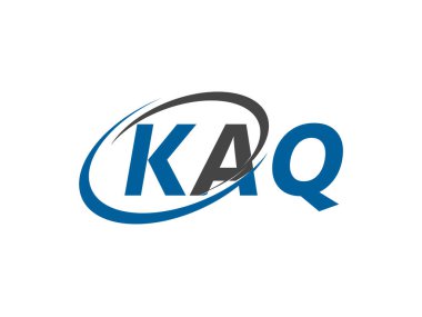 KAQ ilk harf logo tasarımı, vektör şablonu