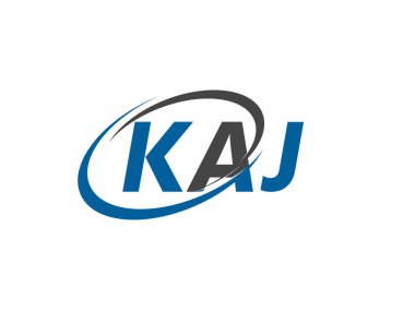 KAJ ilk harf logo tasarımı, vektör şablonu