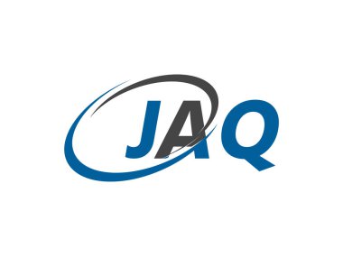 JAQ ilk harf logo tasarımı, vektör şablonu