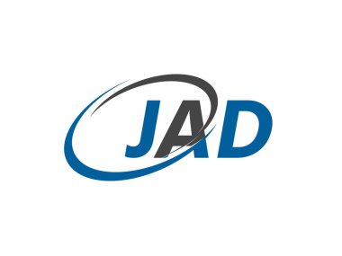 JAD ilk harf logo tasarımı, vektör şablonu