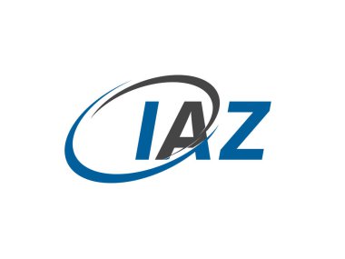 IAZ ilk harf logo tasarımı, vektör şablonu