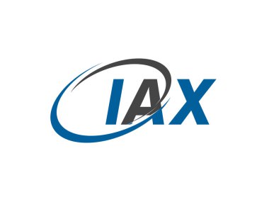 IAX ilk harf logo tasarımı, vektör şablonu