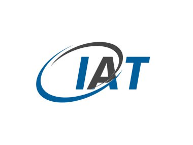 IAT ilk harf logo tasarımı, vektör şablonu 