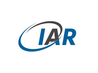 IAR ilk harf logo tasarımı, vektör şablonu 