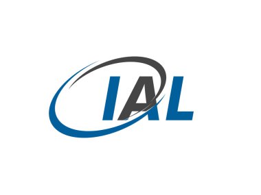 IAL ilk harf logo tasarımı, vektör şablonu 