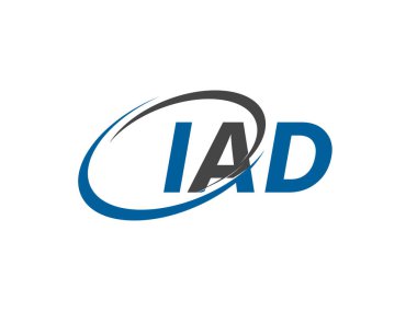 IAD ilk harf logo tasarımı, vektör şablonu 