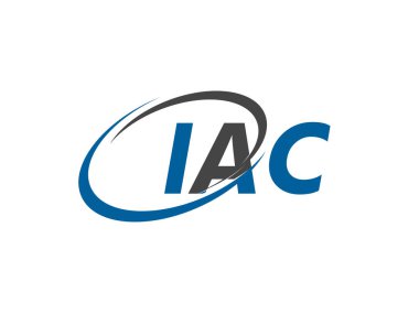 IAC ilk harf logo tasarımı, vektör şablonu 