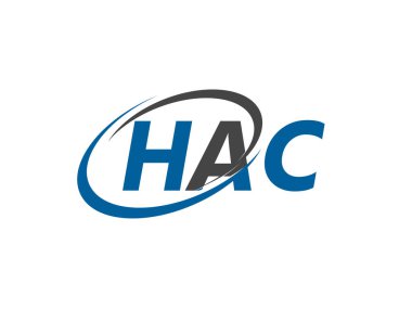 HAC ilk harf logo tasarımı, vektör şablonu 