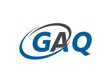GAQ ilk harf logo tasarımı, vektör şablonu 