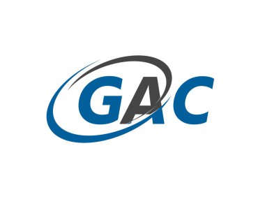 GAC ilk harf logo tasarımı, vektör şablonu 