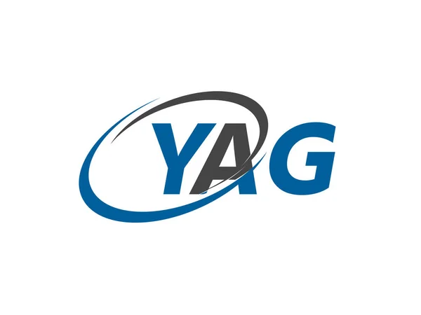 Vektor Illusztráció Logó Design Betűkkel Yag — Stock Vector