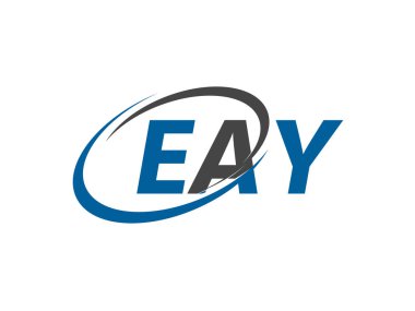 EAY ilk harf logo tasarımı, vektör şablonu 