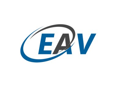 EAV ilk harf logo tasarımı, vektör şablonu 
