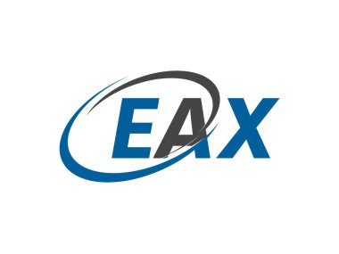 EAX ilk harf logo tasarımı, vektör şablonu 