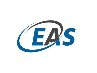 EAS ilk harf logo tasarımı, vektör şablonu 