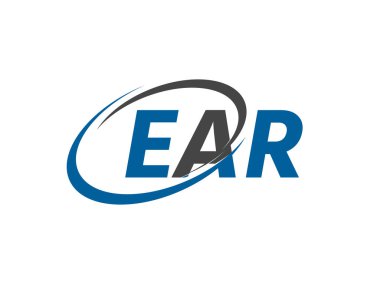 EAR ilk harf logo tasarımı, vektör şablonu 