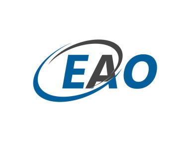 EAO ilk harf logo tasarımı, vektör şablonu 