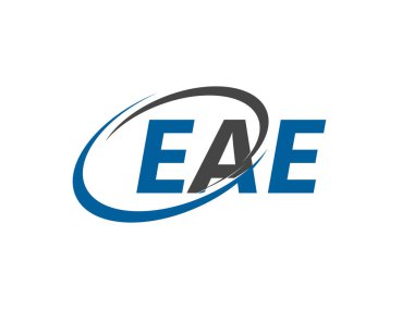EAE ilk harf logo tasarımı, vektör şablonu 