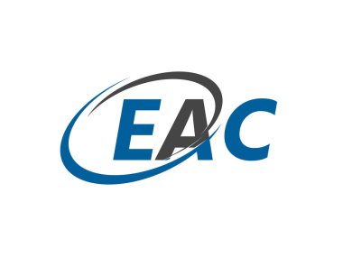 EAC ilk harf logo tasarımı, vektör şablonu 