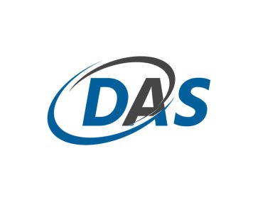 DAS ilk harf logo tasarımı, vektör şablonu 