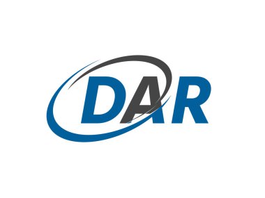 DAR ilk harf logo tasarımı, vektör şablonu 