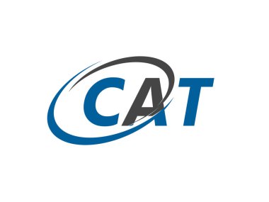 CAT harfi, modern zarif logo tasarımı.