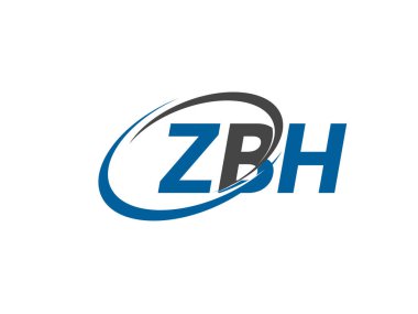 ZBH mektup yaratıcı modern zarif logo tasarımı