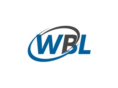WBL yaratıcı logo tasarımı vektör çizimi