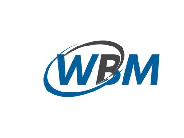 WBM yaratıcı logo tasarımı vektör çizimi