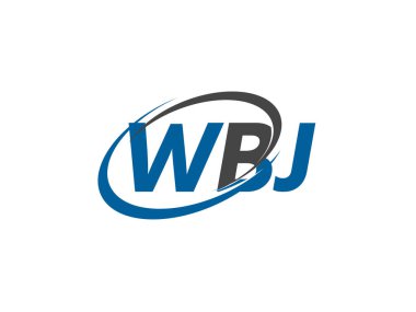WBJ yaratıcı logo tasarımı vektör çizimi